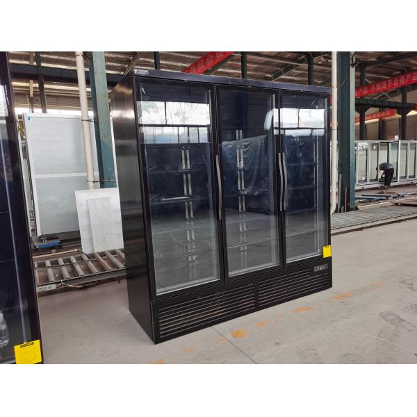 Plug In SECOP 3 Swing Upright Glass Door Freezer With Ec Motor