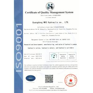 Guangdong MKS Hydraulic Co., Ltd. Certifications