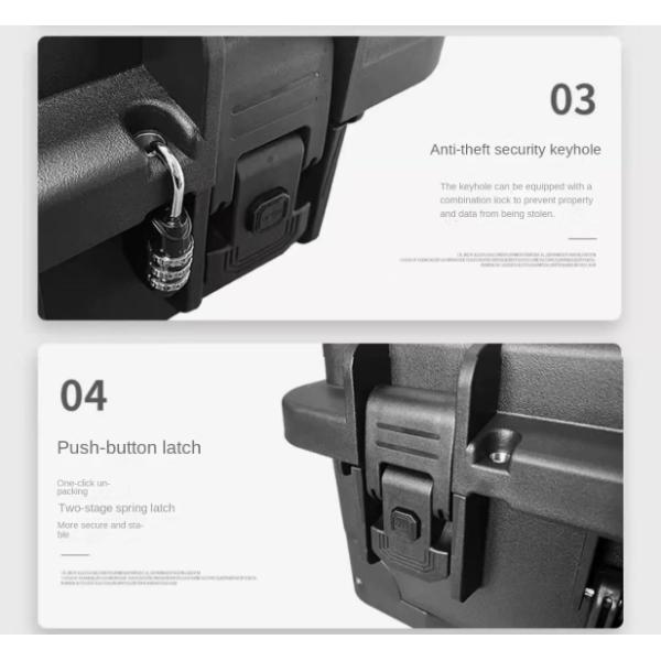 EM5230 560x350x230mm IP67 Waterproof Flight Case with Wheels