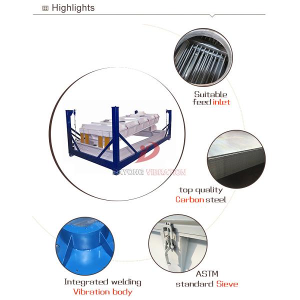 Carbon Steel Material Durable Rectangular Gyratory Sifter / Gyratory Screen
