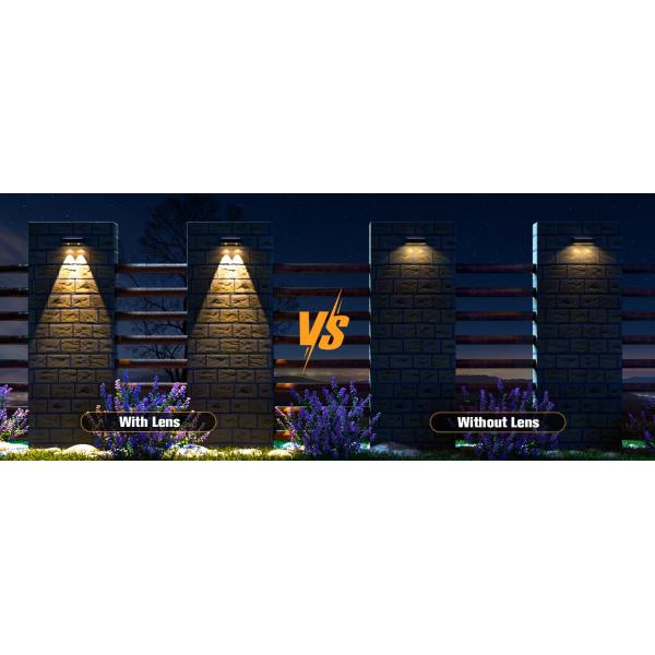 50 Lumen Outdoor Fence Solar Lights IP65 RGB Color LED Lights 12 Modes