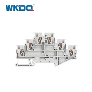 China JPT2.5-3L Three Level Push In Terminal Block Din Rail Mounted Terminal Block wholesale