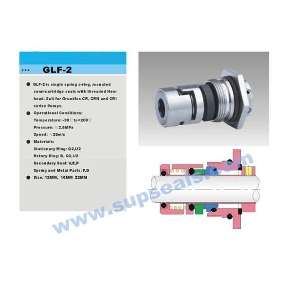 Type H 22mm Grundfos Pump Mechanical Seal Speed Less 25m/S