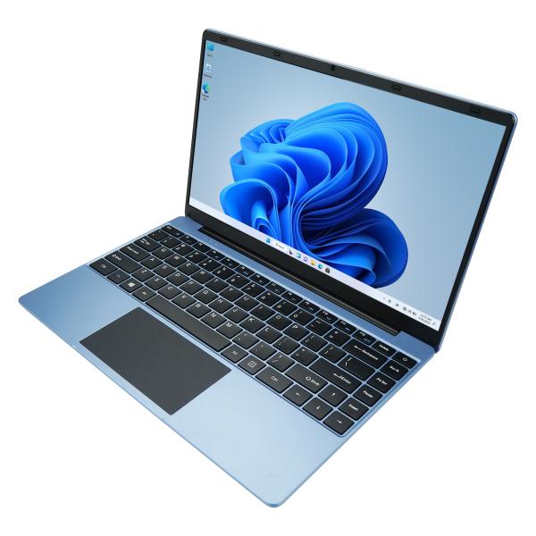14.1inch Bule Laptop J4125 CPU 8GB RAM 256GB Storage Full HD IPS Display 5000mAh Battery Windows 10 Plastic Material
