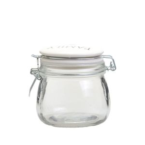 Buy cheap Home Empty Glass Jars With Ceramic Lids Airtight Canisters Style from wholesalers