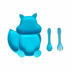 China Fox Shape Foldable Silicone Bowl Non Toxic Bpa Free Customized With Spoon wholesale