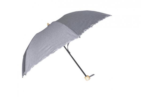 Quality 6 Ribs Super Mini Grey Manual Open Umbrella Plastic Cap Water Repellent Fabric for sale