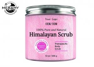 China Himalayan Salt Skin Care Body Scrub With Lychee Fruit Oil All Natural Cleansing Exfoliator on sale