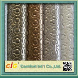 China Crocodile Grain PVC Artificial Leather / Fake Leather Fabric For Handbag / Car Upholestery wholesale
