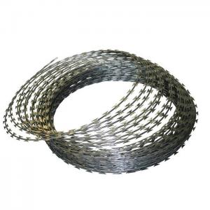 China Bto-22 450mm Concertina Barbed Razor Wire Coil Galvanised 100MM-960MM wholesale