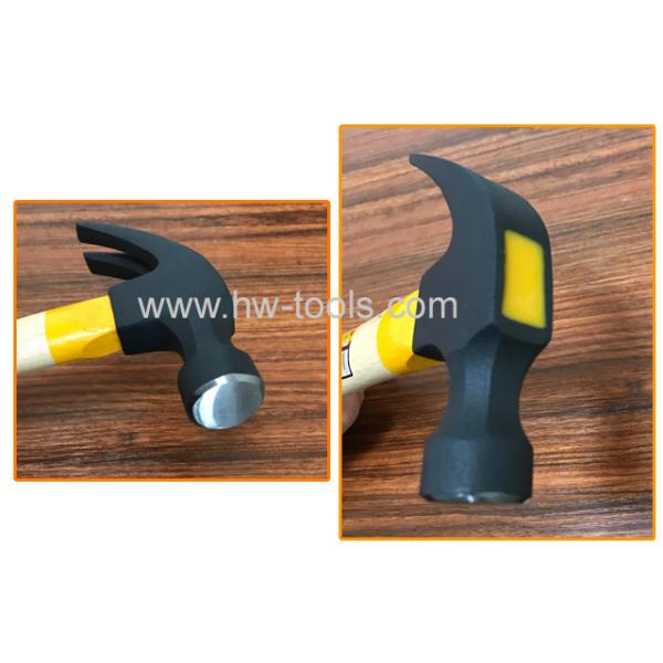 American type claw hammer with wooden handle