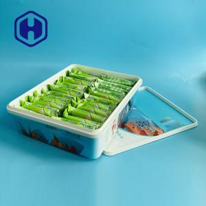 China FDA IML Plastic Containers With Lid Food Storage Cracker Biscuit Packaging wholesale