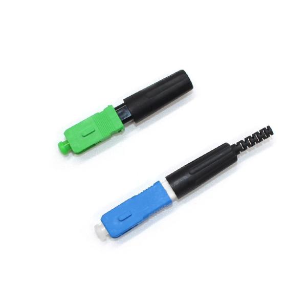 SC UPC/APC SM Fast Connector Blue For FTTH Fiber To The Home