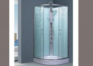 China Easy Installation Patterned Tempered Glass , Size Customized Fixed Shower Glass wholesale