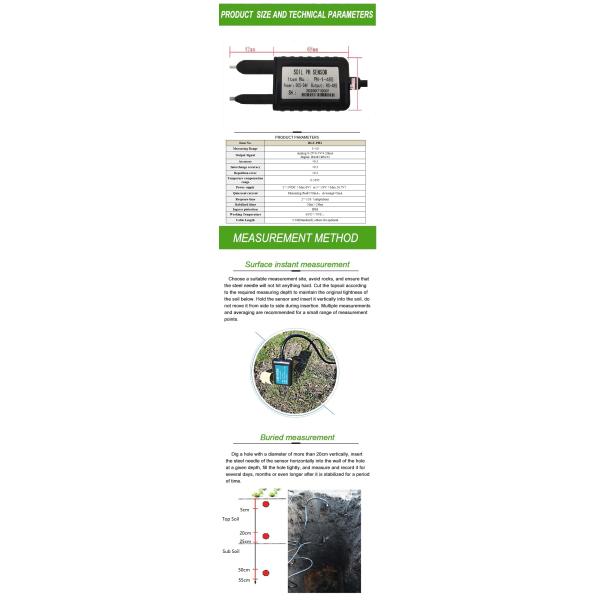 Economical 0-5V 4-20mA RS485 Arduino Soil pH Sensor for Agriculture Soil Measurements