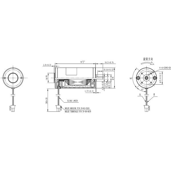 φ40mm OD: D40 Series 40ZYT DC Motors For Pnumatic Pump, Electrical Hand Tools And Blower Fans