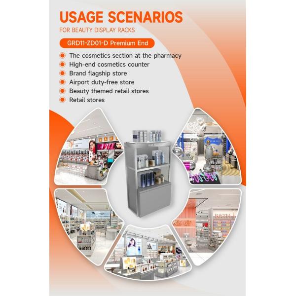 GDR11-ZD01-D Fashion Exhibition Display with LED Light Strips and Crystal Block for Retail Stores