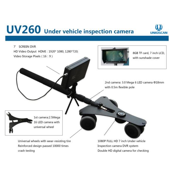 HD Video Under Vehicle Scanner Aluminium Alloy Case With 2 Years Warranty