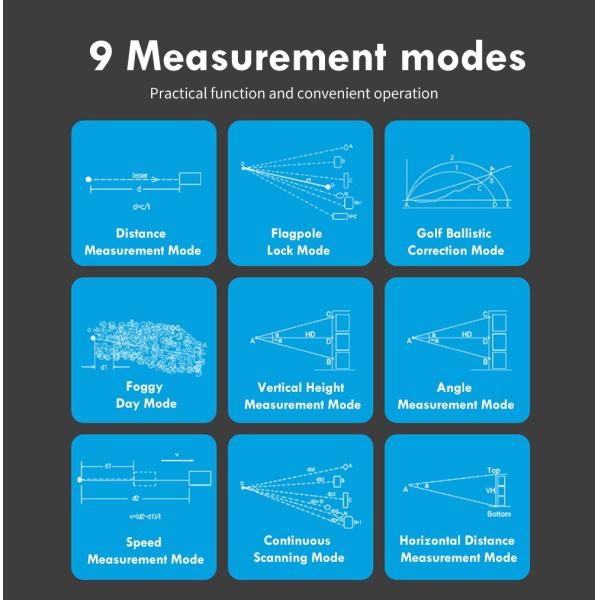 1000 Yards Rechargeable 6x25 Laser Golf Rangefinder With Vibration