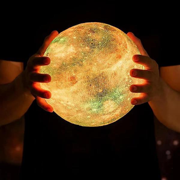 16 Colors Smart Moon Lamp RGB LED Dimmable Mobile Remote Control