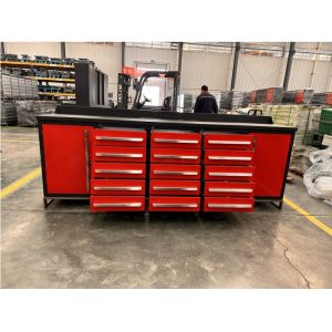 Multi Drawers Optional Heavy Duty Customized Stainless Steel Workbench with KEY