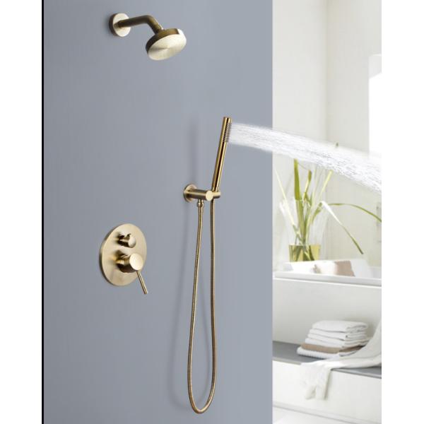 OEM Brushed Golden Concealed Rain Shower Faucets