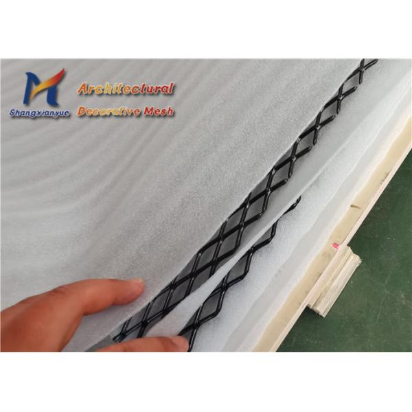 Facade Aluminum Expanded Mesh 30m Black Expanded Metal Sheet