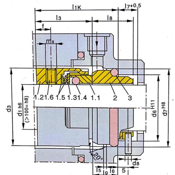 Multi Spring Centrifugal Medium Mechanical Seal Industrial Water Pump M74N