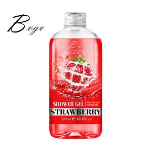 China Strawberry Vitamins Whitening Shower Gel Nourishing Body Wash Non Drying wholesale