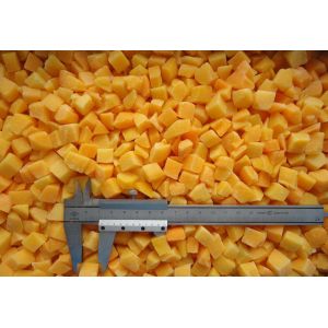 IQF Frozen Yellow Peach Dice, peeled & pitted, 10*10*10 mm, 15*15*15 mm