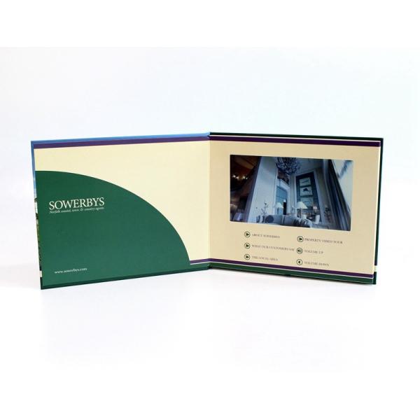 600mA 4.3 Inch Soft Card LCD Video Brochure A5 Video Greeting Card For Advertising