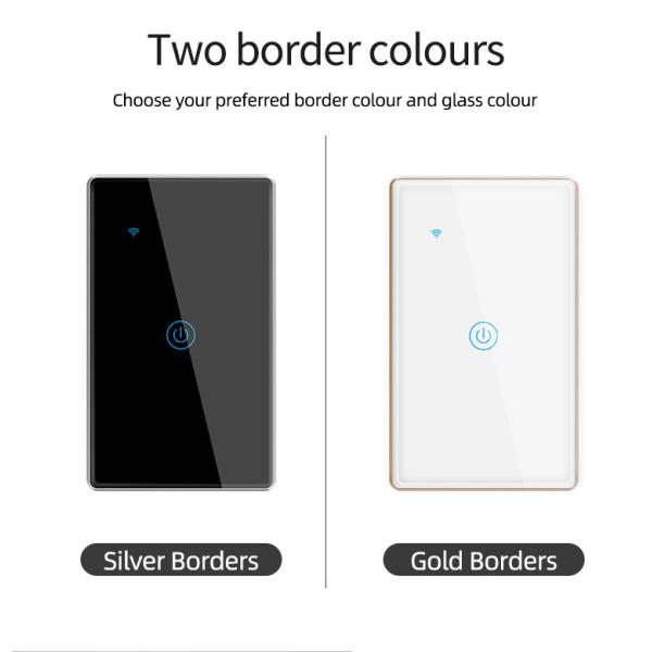 Glomarket 1 Gang Tuya Smart Switch Aluminium Bezel Security Smart Home