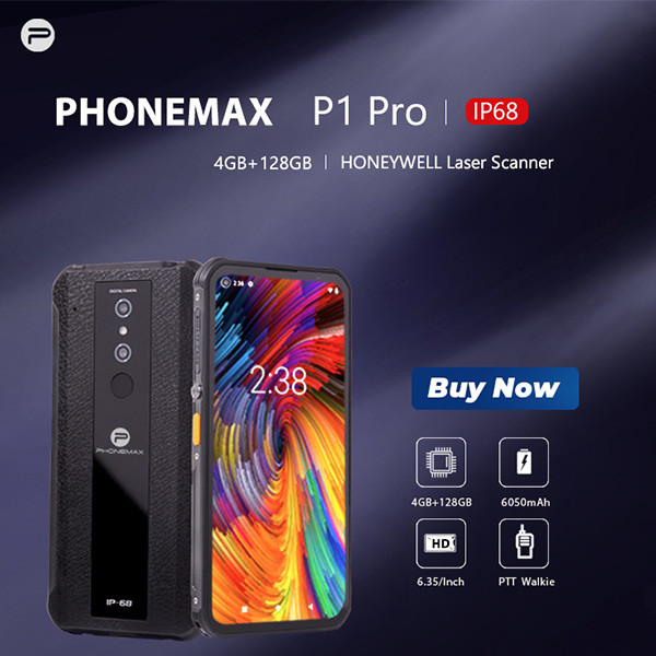 1D Barcode Scanner PDA TF Card Supported 6.35 Inch INCELL Display 18 9 HD With Bluetooth