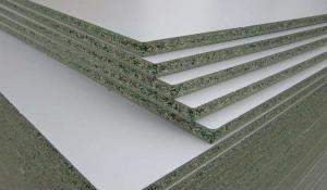 China PMDI Glue Blue Moisture Resistant Particle Board , Formwork Particle Board Cover Sheets wholesale
