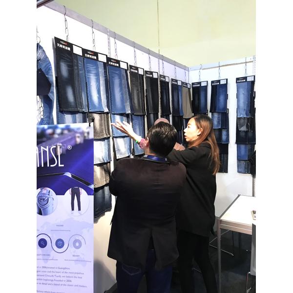 Mercerizing Knitted Denim Fabric 170cm 13 Oz