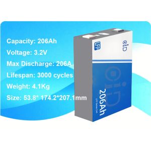 Buy cheap 3.2V 206Ah LiFePO4 Battery 3000 Cycles Solar Energy Storage from wholesalers