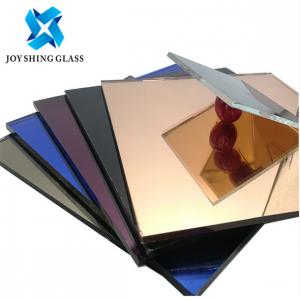 China Green Coloured Mirror Glass 4mm Float Glass Mirror 3300*2140mm on sale