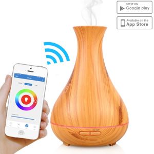 Buy cheap Wood Grain 400ml 2.4MHZ Wifi Smart Aroma Diffuser For Large Room from wholesalers