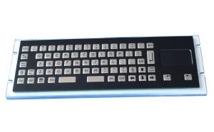 China 67 Keys Black Metal Keyboard With Ruggedized Touchpad , metal computer keyboad wholesale
