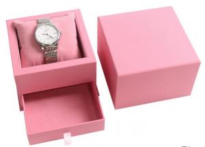 China Creative Design Pink Ladies Watch Box , Cardboard Twist Personalized Watch Box wholesale