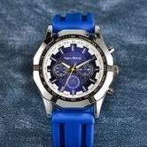 China Chronograph 3ATM Silicone Quartz Watch 47mm Silicone Belt Men