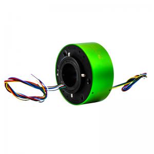 China 6 Circuits Through Hole Slip Ring Transmitting 5A Current In 360 Degree Continuous Rotation on sale