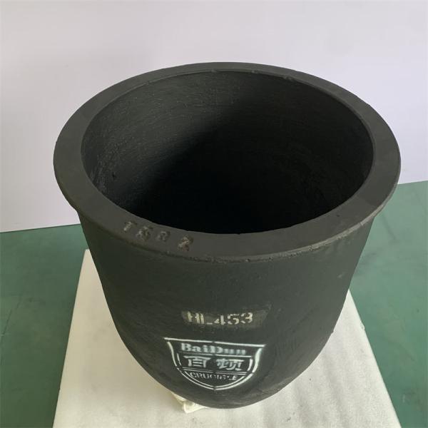 Round Black Metal Melting Crucible Graphite Silicon Carbide Conventional Circular Type