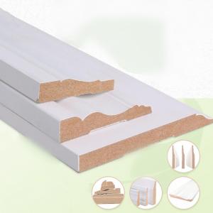 China Apartment Skirting Primed Wood Boards MDF Substrate Moisture Proof wholesale