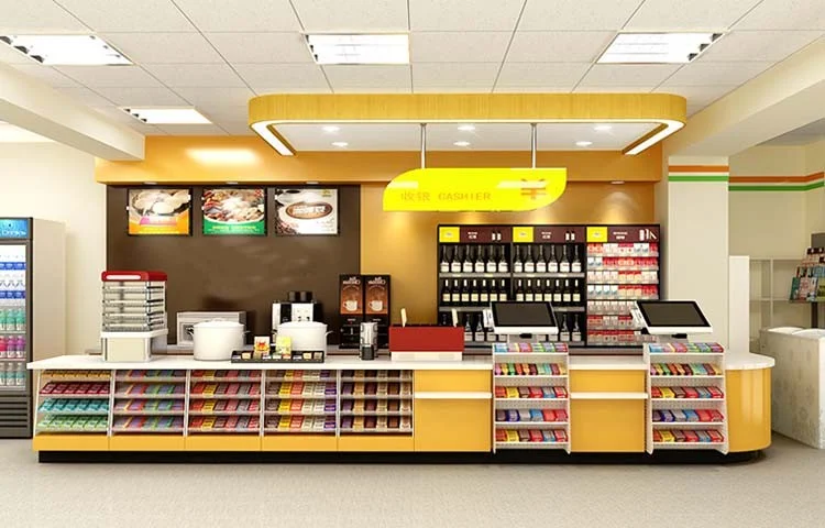 CE Certificate Supermarket Bill Counter Eco Friendly Checkout Counter