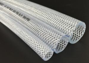 Odorless PVC Transparent Hose , Fiber Braided Hose / Tubing ROHS Approved