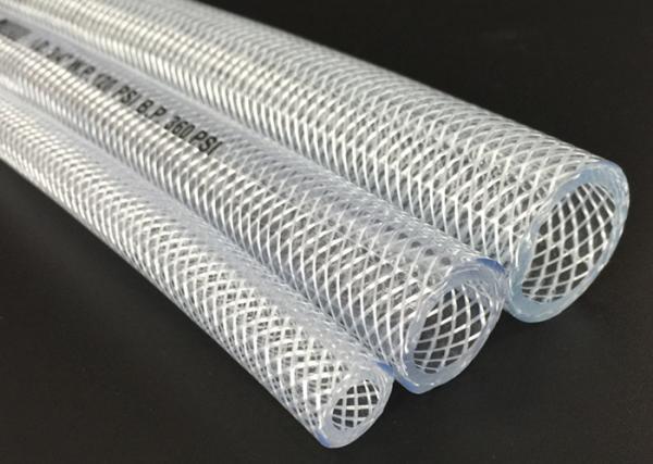 Quality Odorless PVC Transparent Hose , Fiber Braided Hose / Tubing ROHS Approved for sale