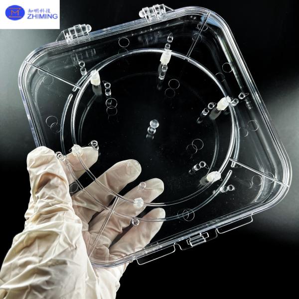 Adjustable Wafer Box Transparent PC Wafer Carrier for Semiconductor Protection