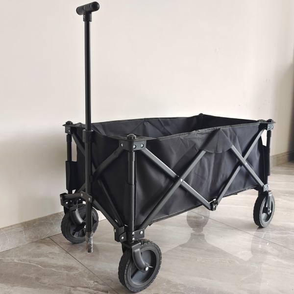 Four Way Collapsible Folding Cart T-Shaped Adjustable Handle OEM Body And Cloth