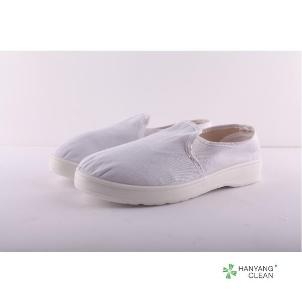 Quality PU Sole White Canvas Cleanroom Antistatic ESD Safety Work Shoes